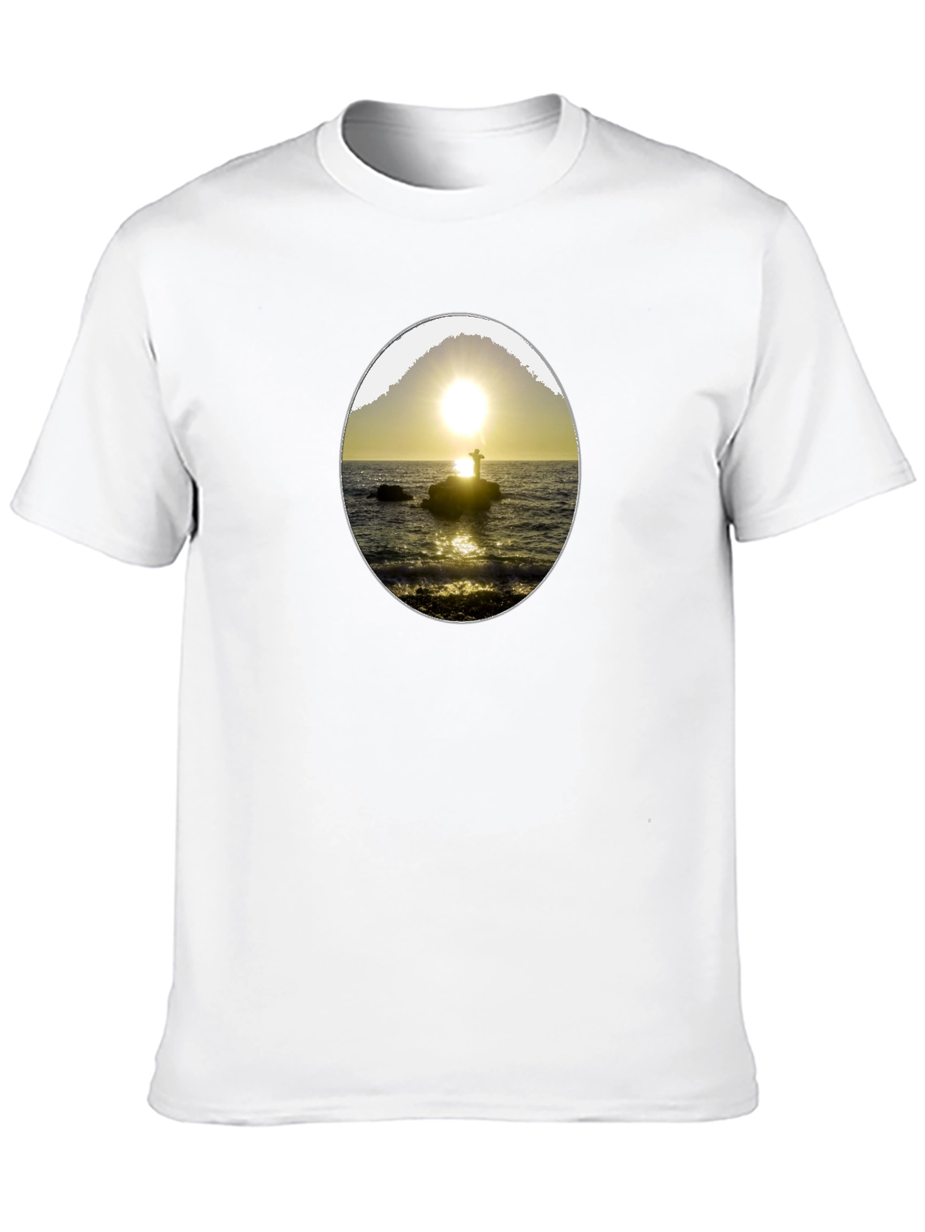 Sunset Silhouette Graphic Tee - Black