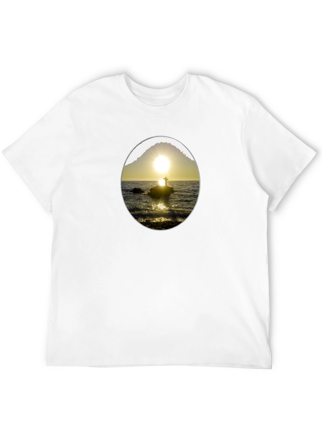 Sunset Silhouette Graphic Tee - Black