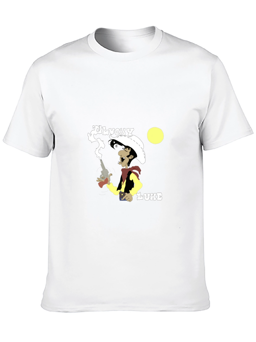 Lucky Luke Graphic T-Shirt - Cowboy Cartoon Tee