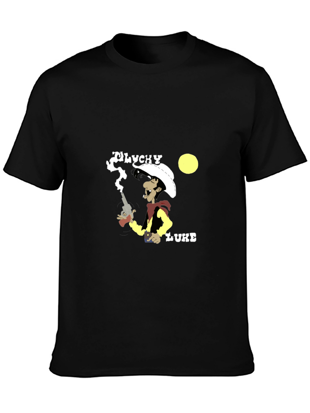 Lucky Luke Graphic T-Shirt - Cowboy Cartoon Tee
