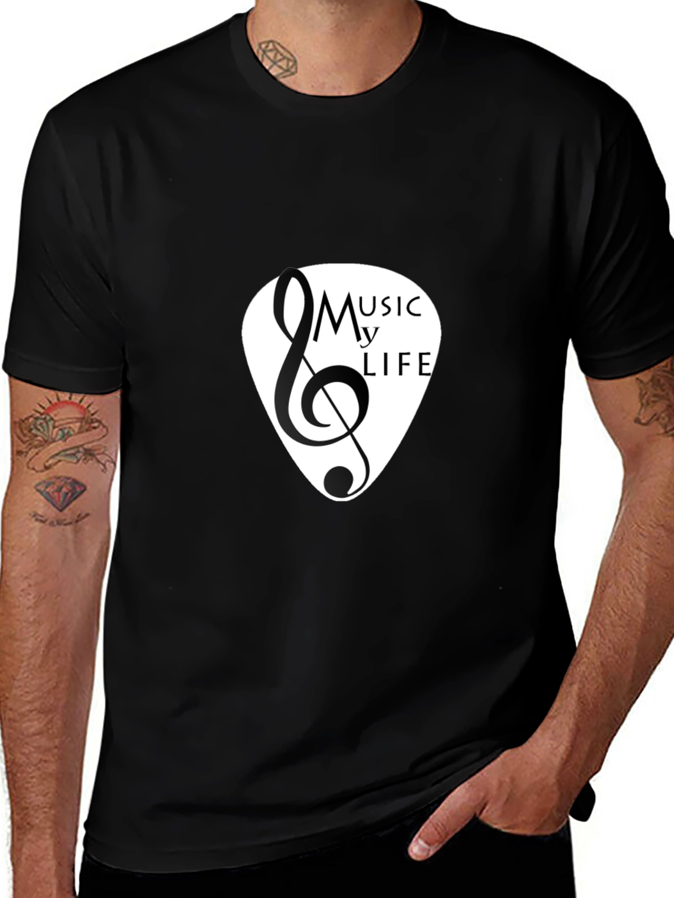 Music is My Life Black T-Shirt