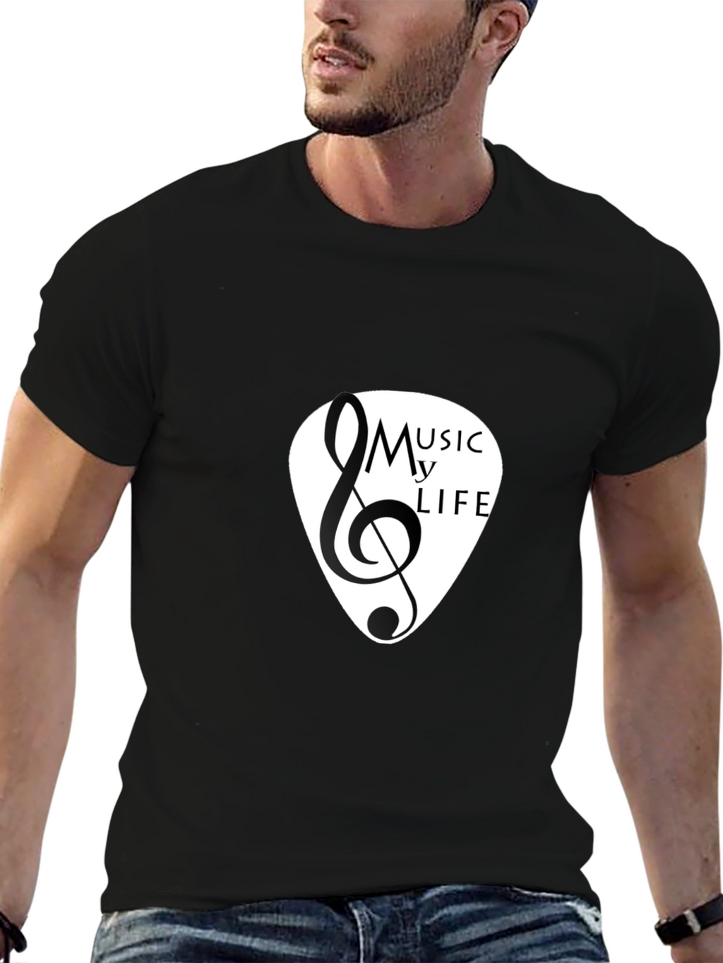 Music is My Life Black T-Shirt