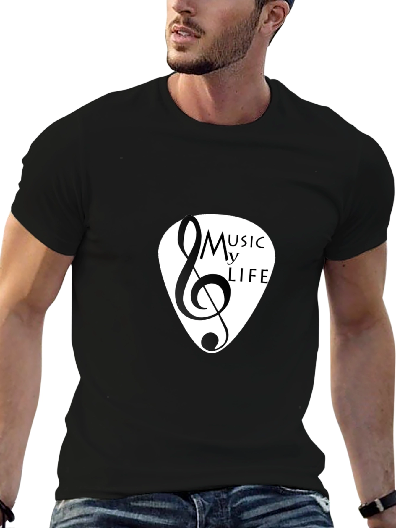 Music is My Life Black T-Shirt
