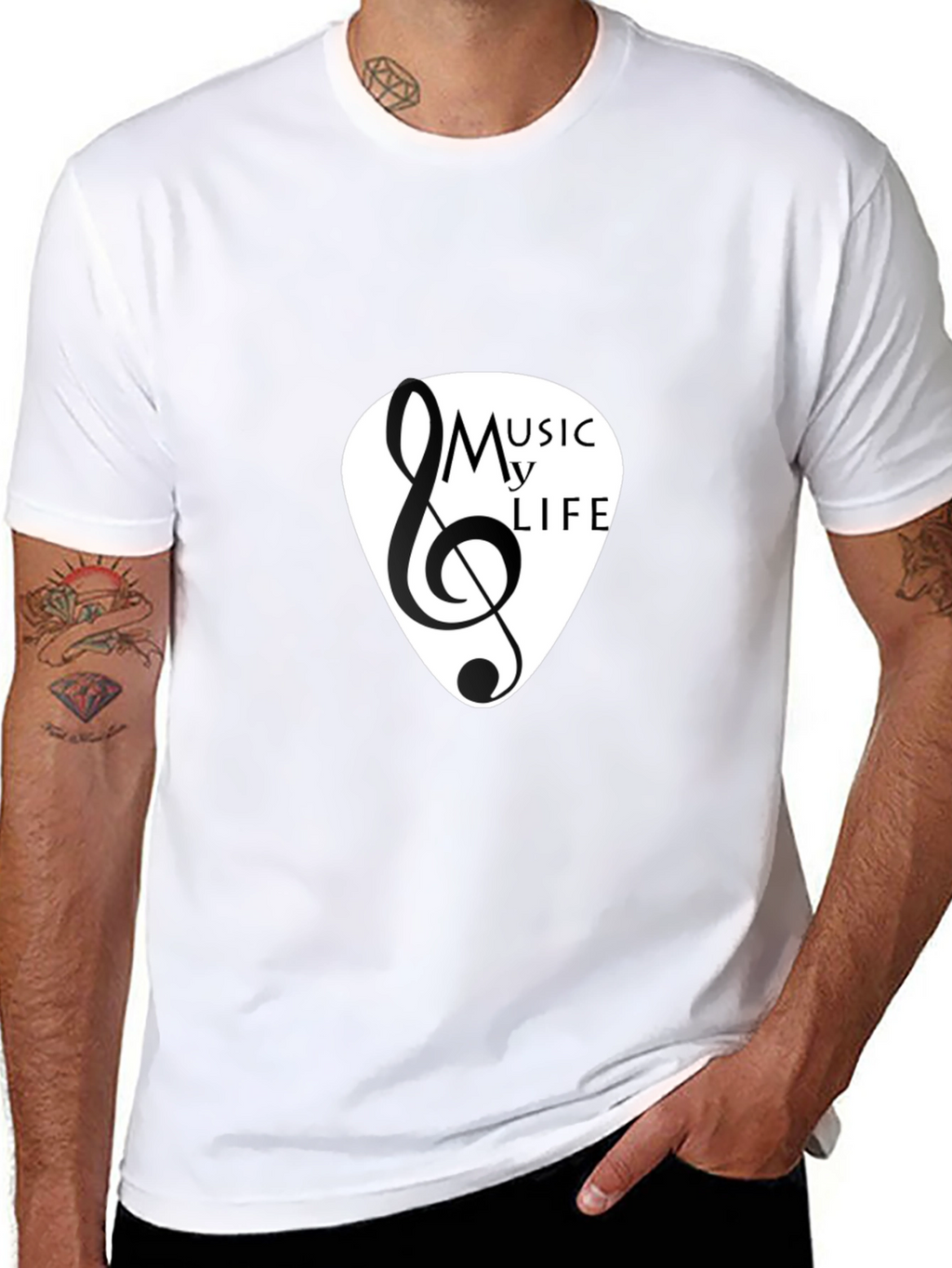 Music is My Life Black T-Shirt
