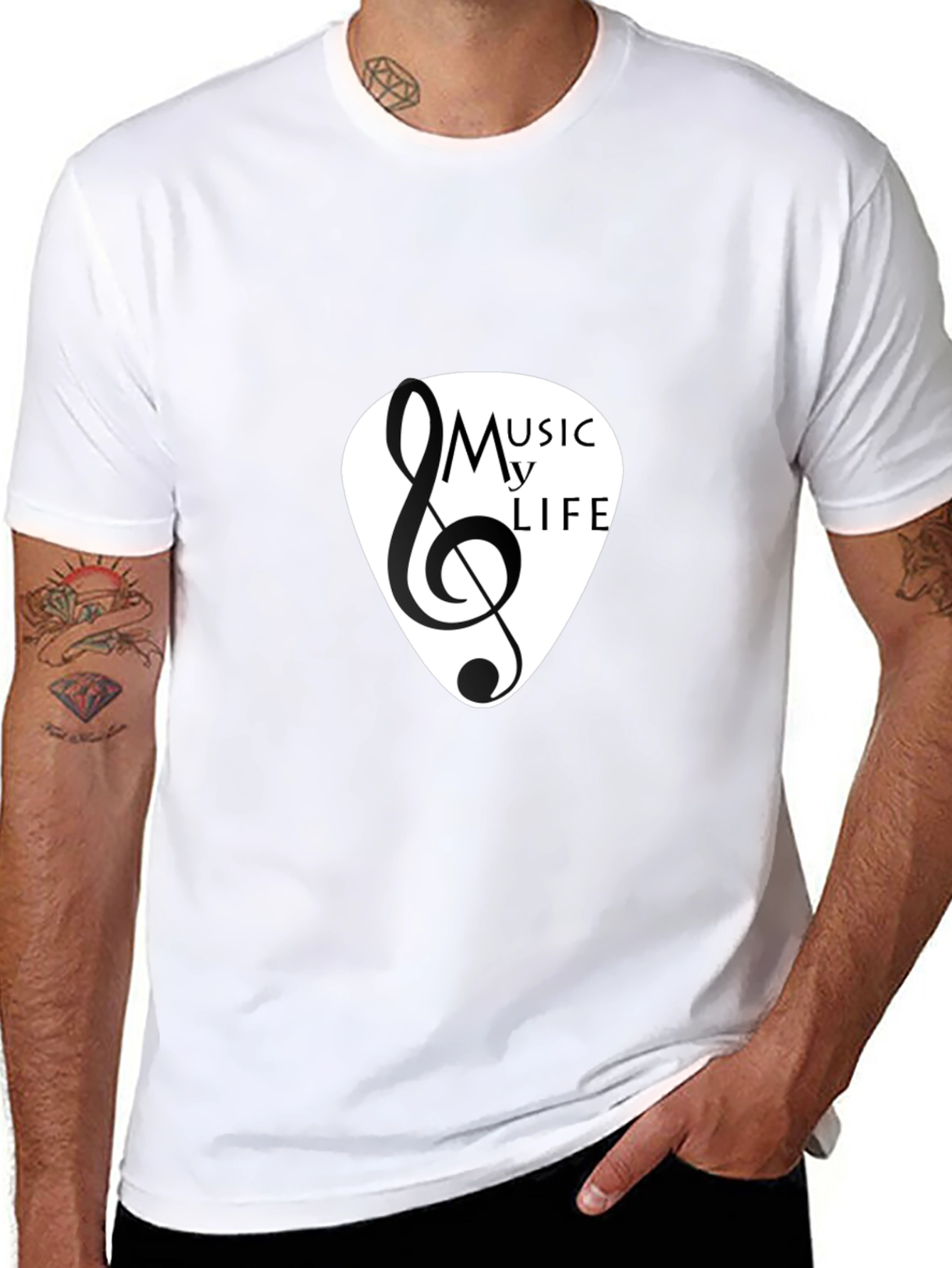 Music is My Life Black T-Shirt