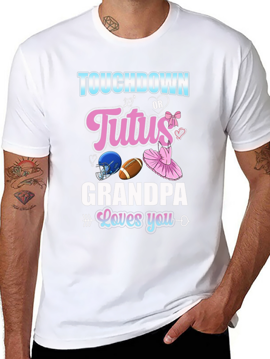 Touchdown or Tutus Grandpa T-Shirt