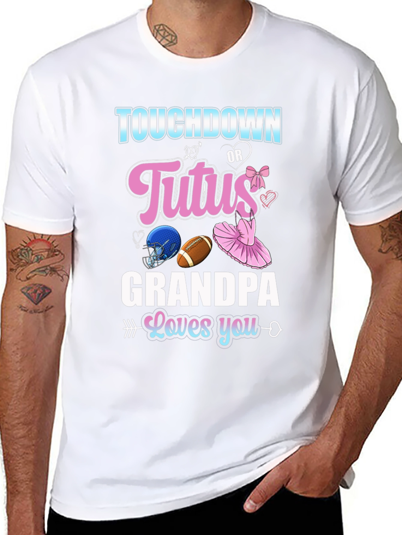 Touchdown or Tutus Grandpa T-Shirt