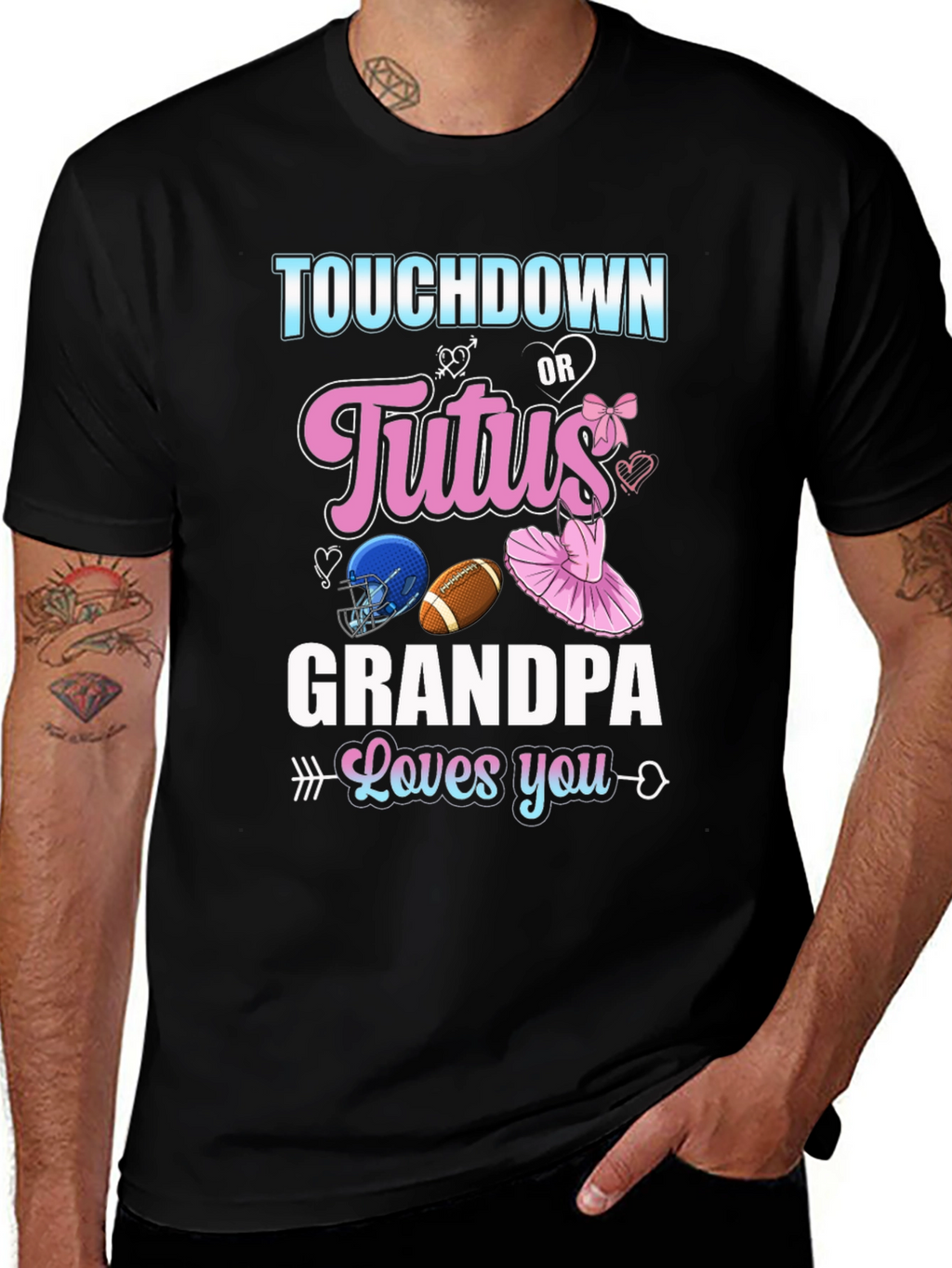Touchdown or Tutus Grandpa T-Shirt