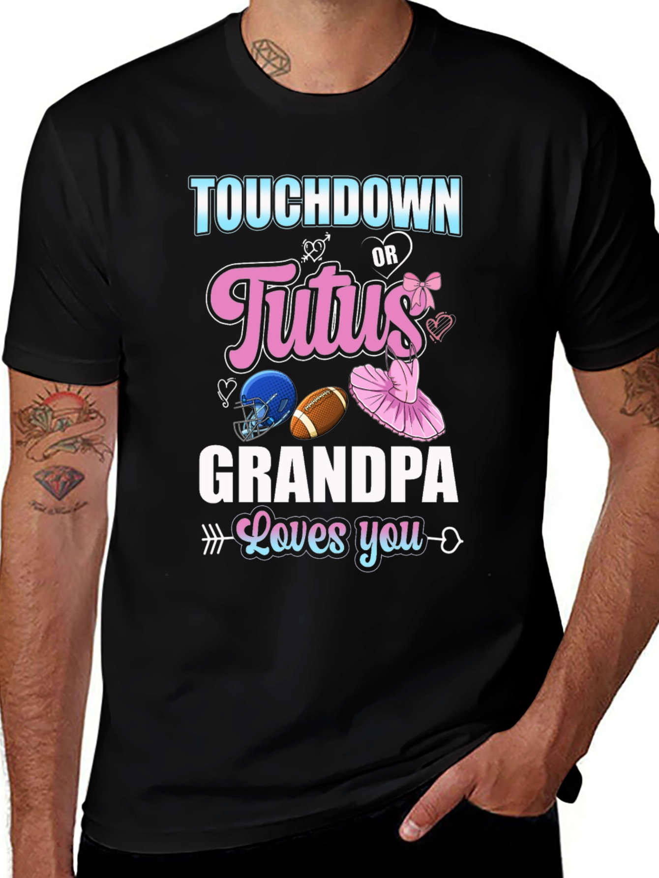 Touchdown or Tutus Grandpa T-Shirt