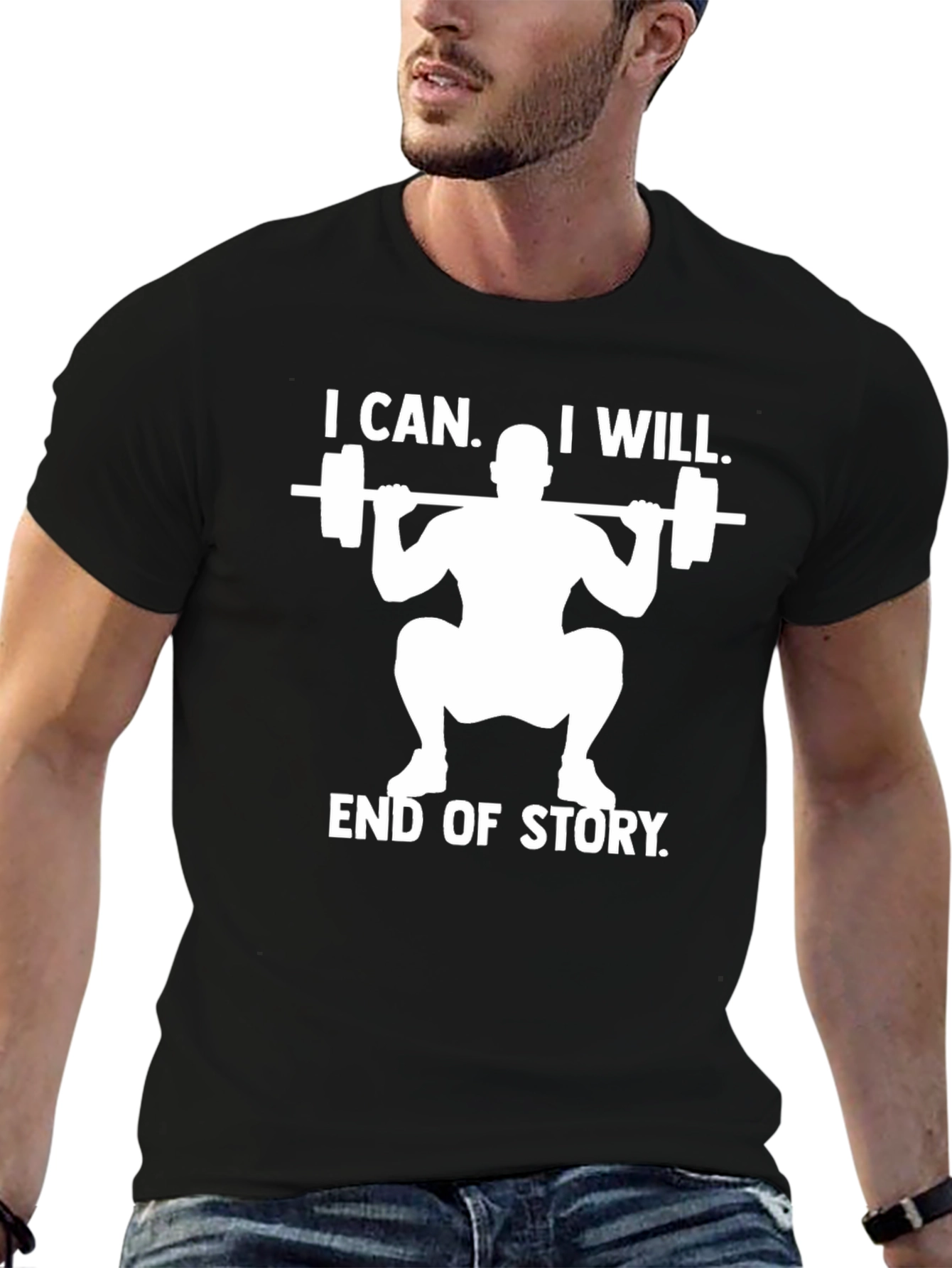 I Can I Will T-Shirt Gym Motivation Weightlifting
