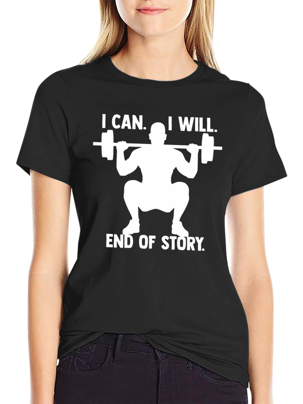 I Can I Will T-Shirt Gym Motivation Weightlifting