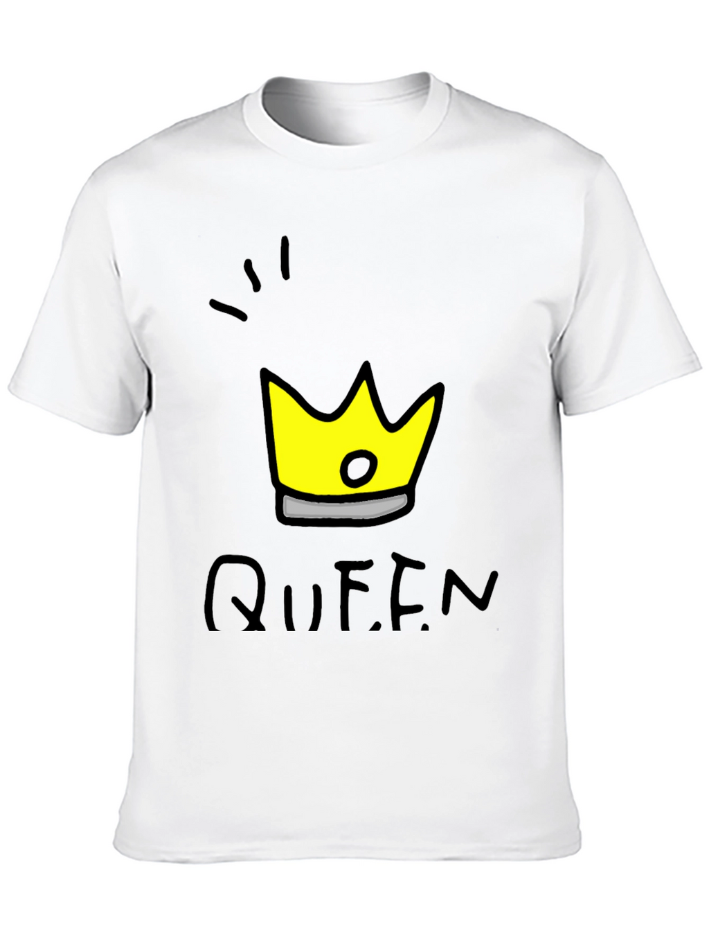 Queen Crown Graphic T-Shirt - Trendy Black Tee
