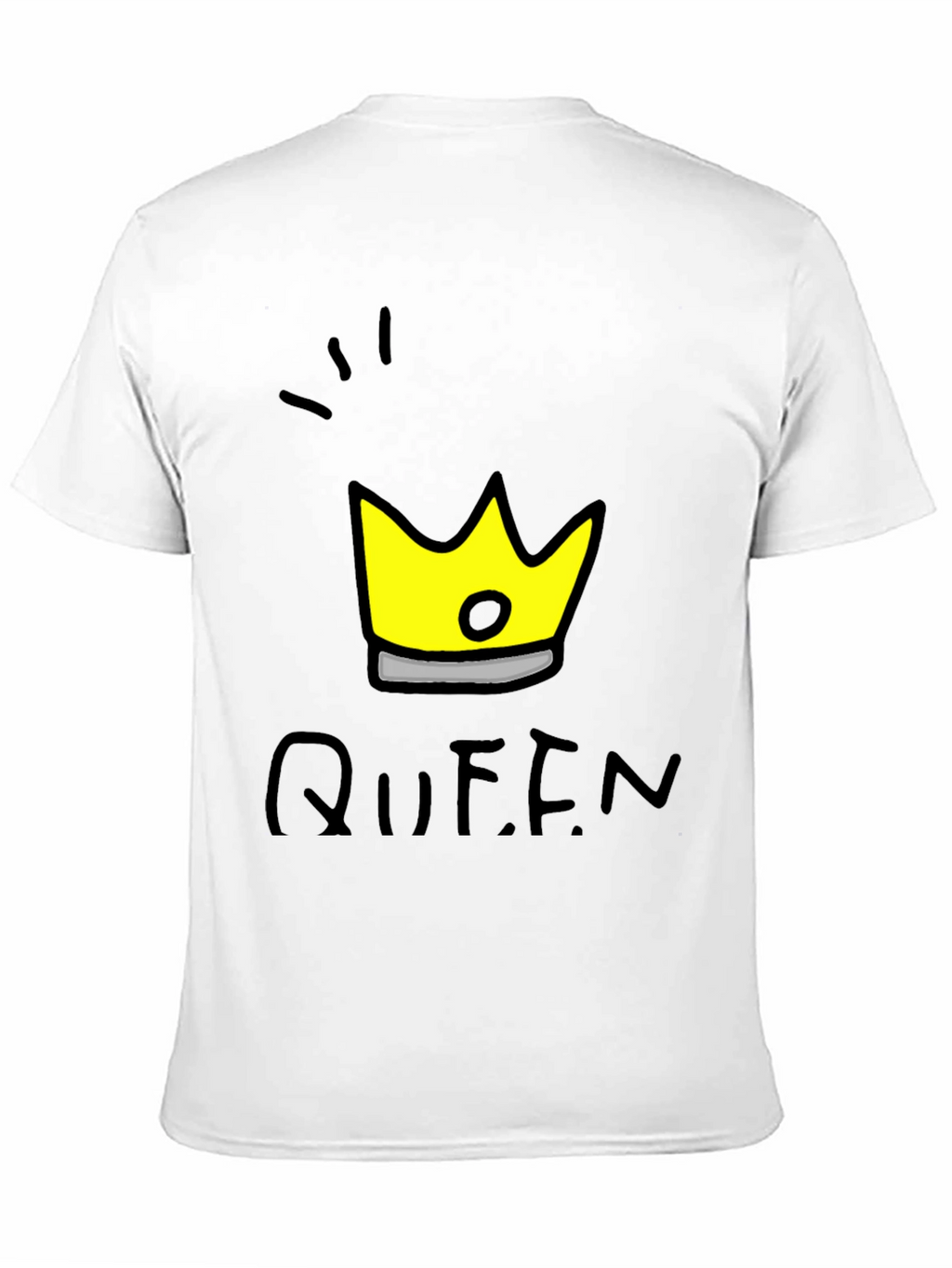 Queen Crown Graphic T-Shirt - Trendy Black Tee
