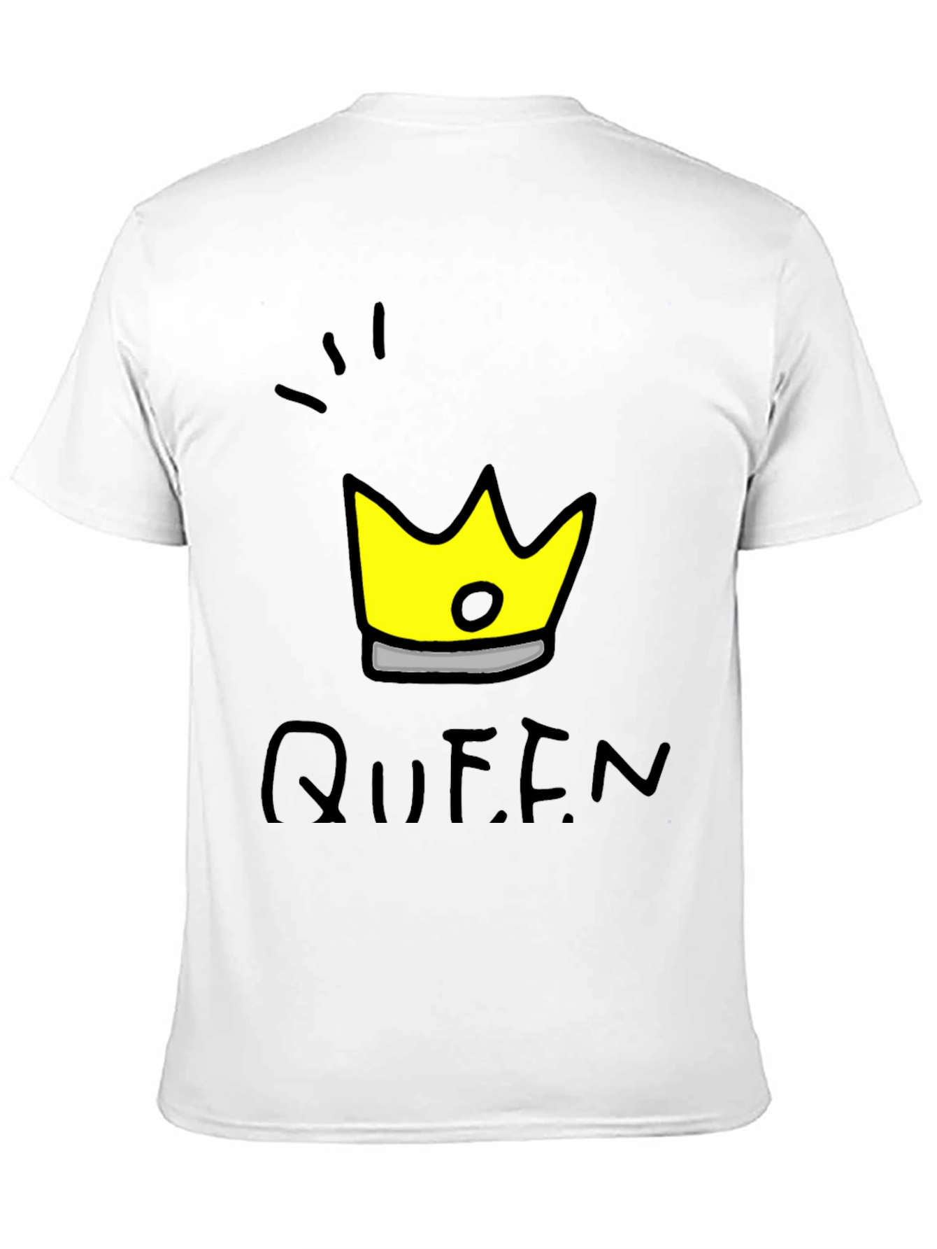 Queen Crown Graphic T-Shirt - Trendy Black Tee