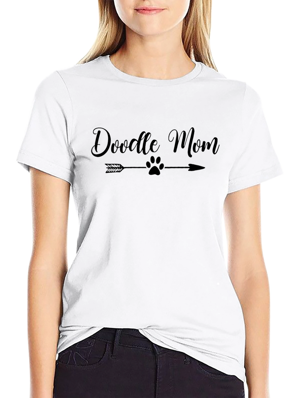 Doodle Mom T-Shirt - Cute Dog Paw Arrow Tee