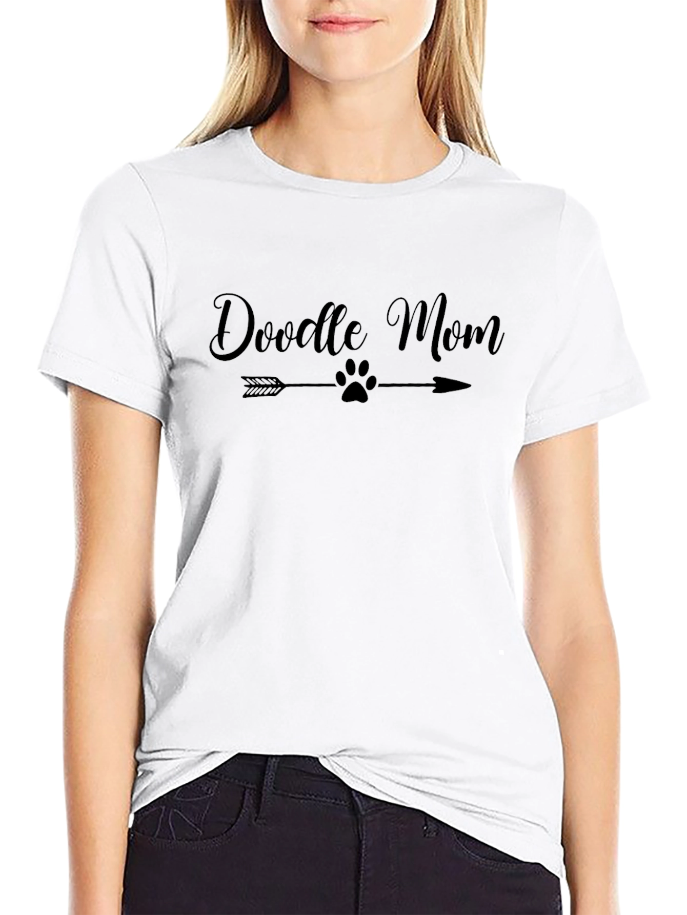 Doodle Mom T-Shirt - Cute Dog Paw Arrow Tee