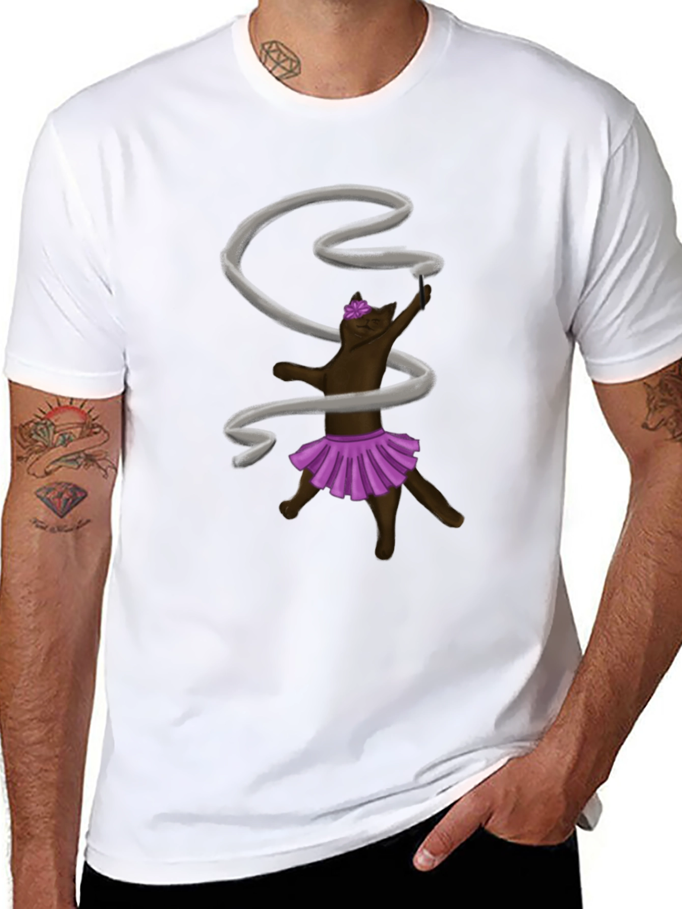 Rhythmic Gymnastics Cat T-Shirt