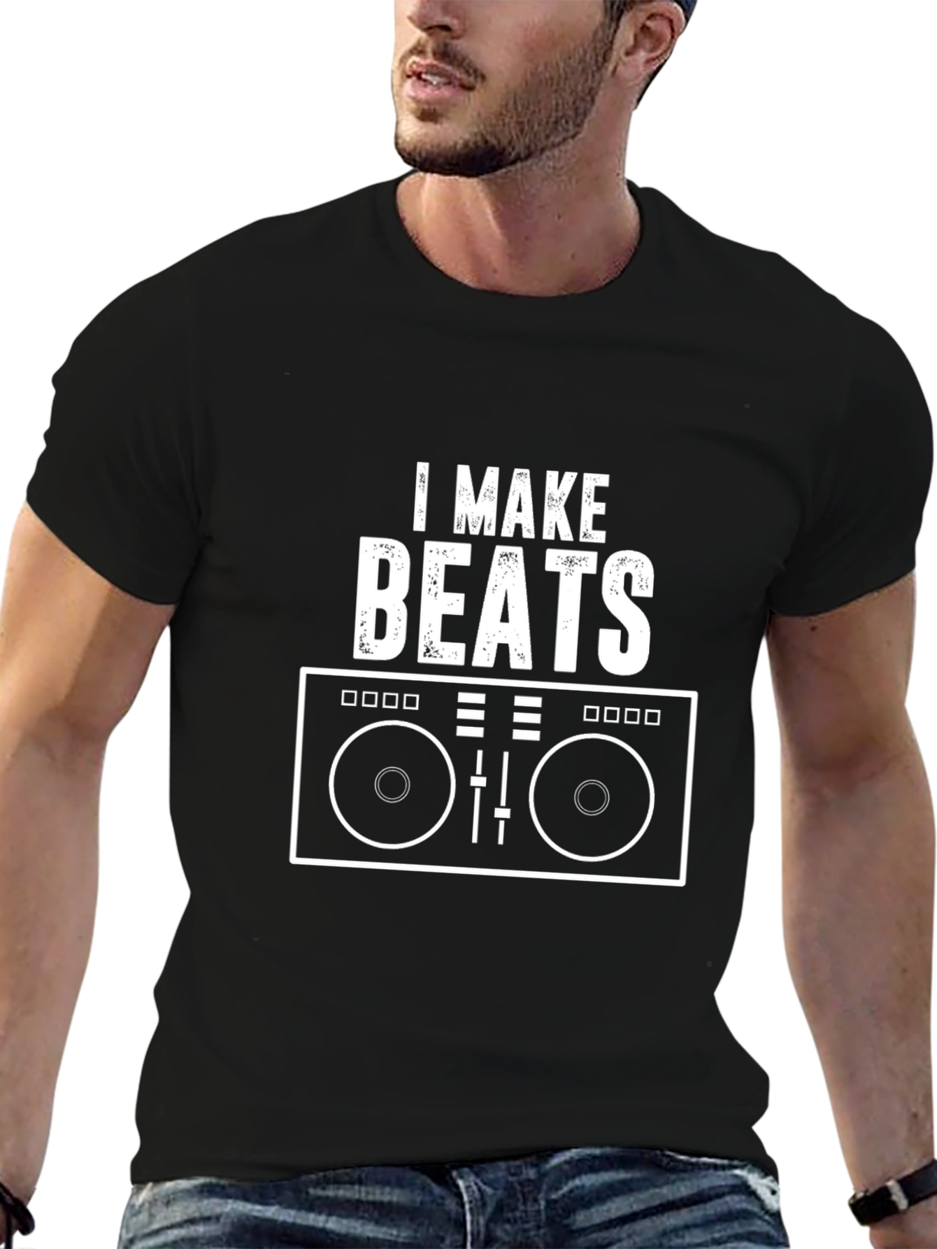 I Make Beats DJ Turntable Graphic T-Shirt