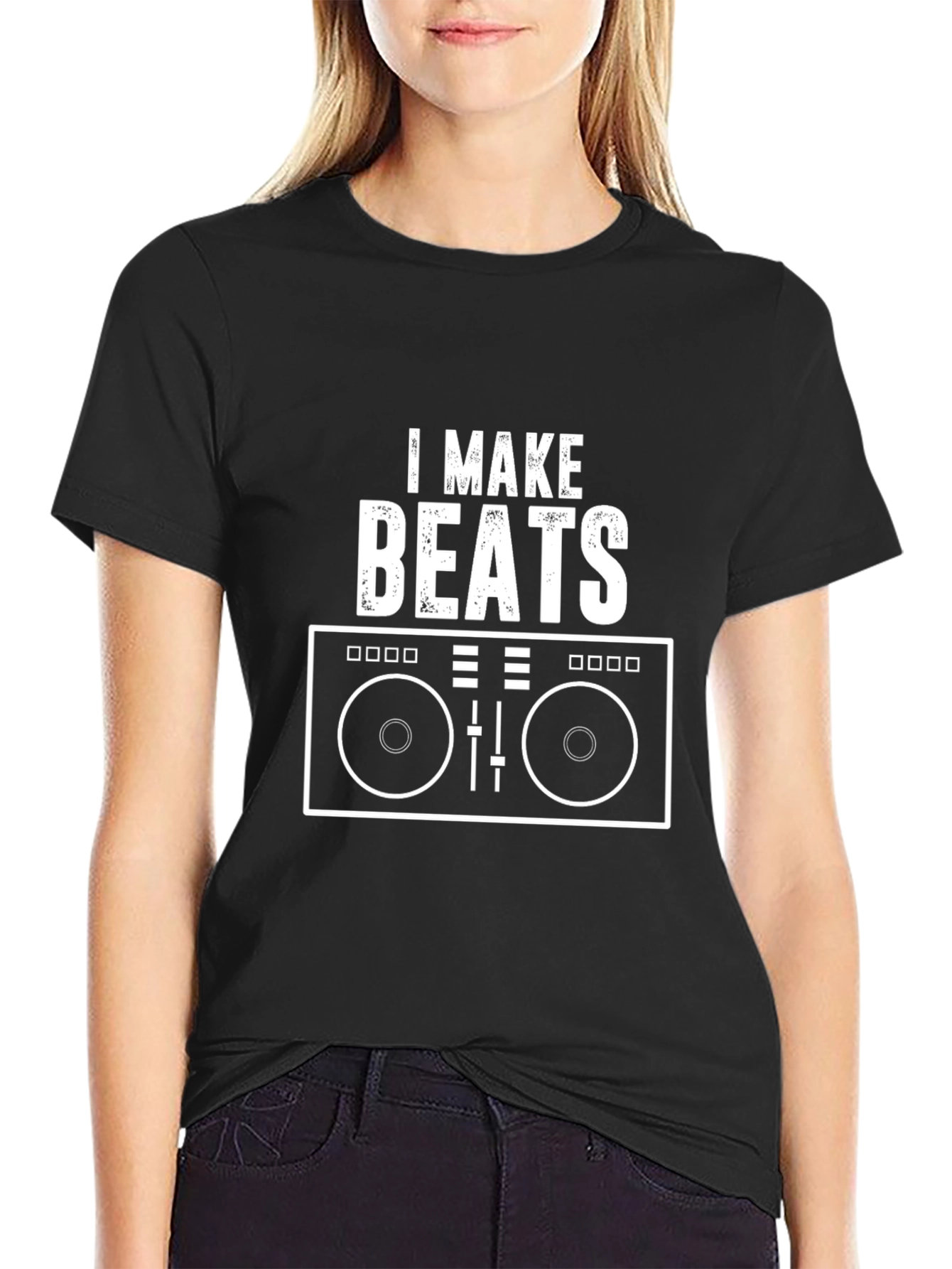 I Make Beats DJ Turntable Graphic T-Shirt