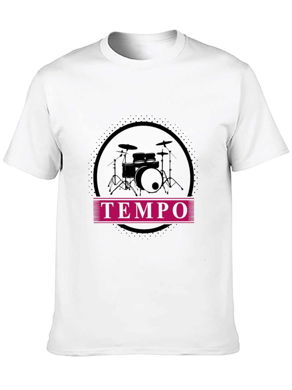 Tempo Drummer Tee - Black Graphic Music Shirt