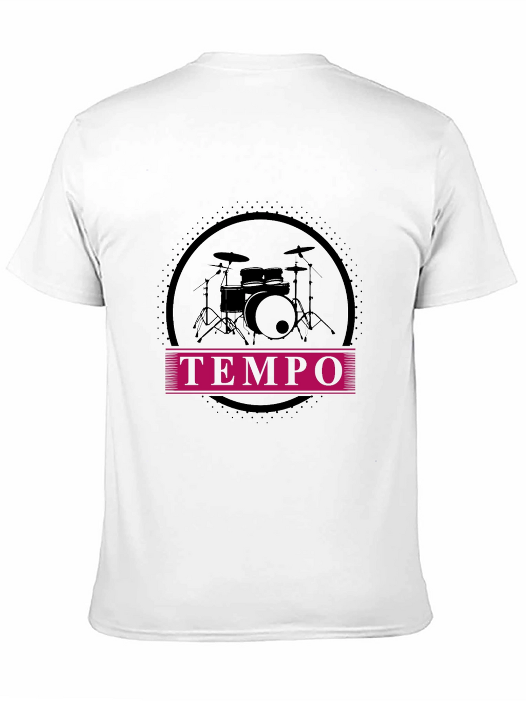 Tempo Drummer Tee - Black Graphic Music Shirt