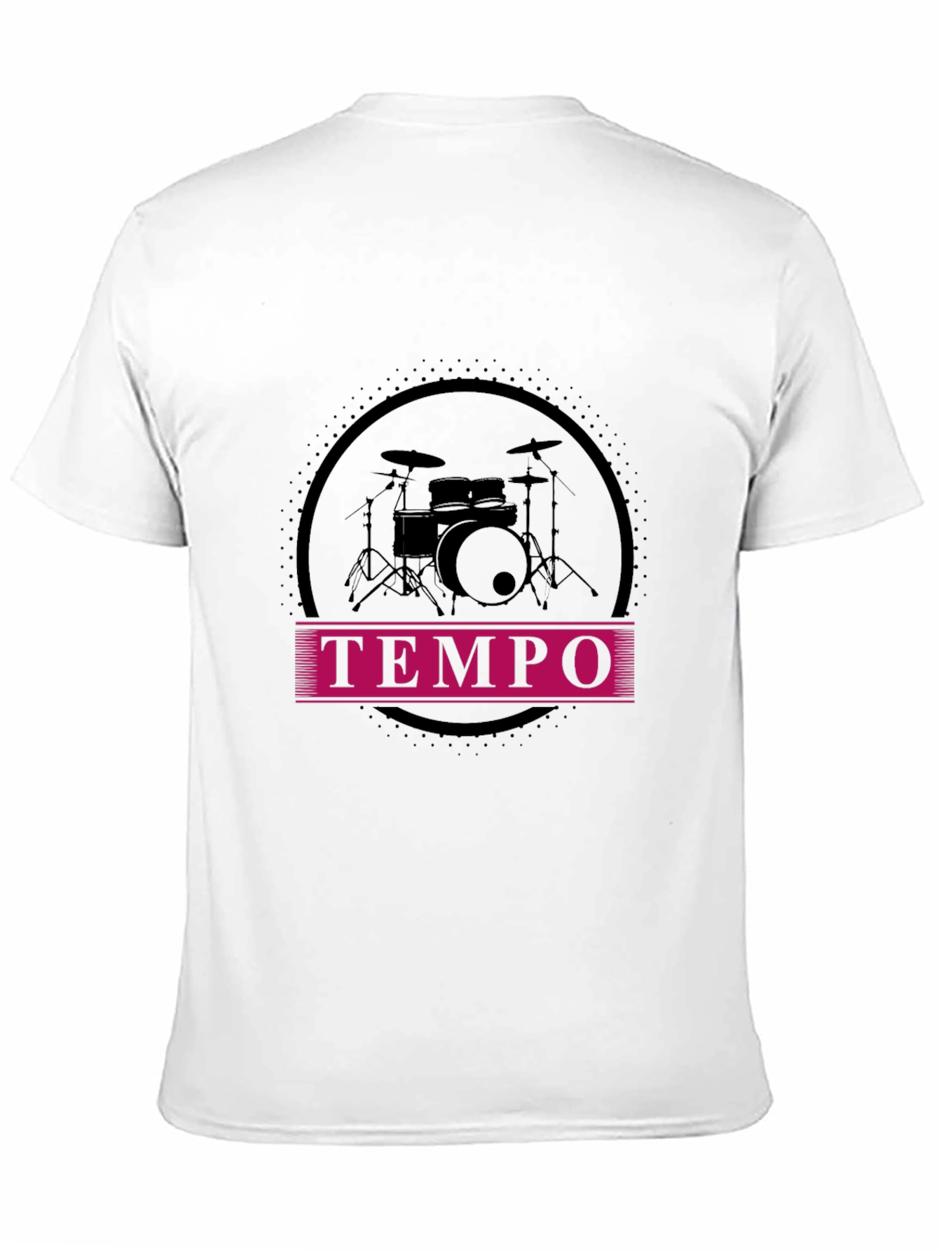 Tempo Drummer Tee - Black Graphic Music Shirt