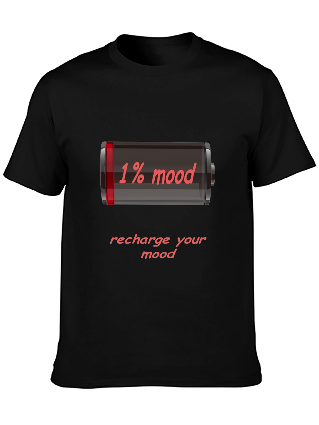1% Mood Recharge Tee - Funny Graphic T-Shirt