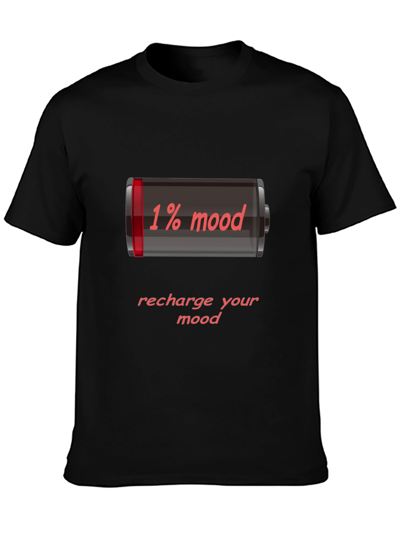 1% Mood Recharge Tee - Funny Graphic T-Shirt