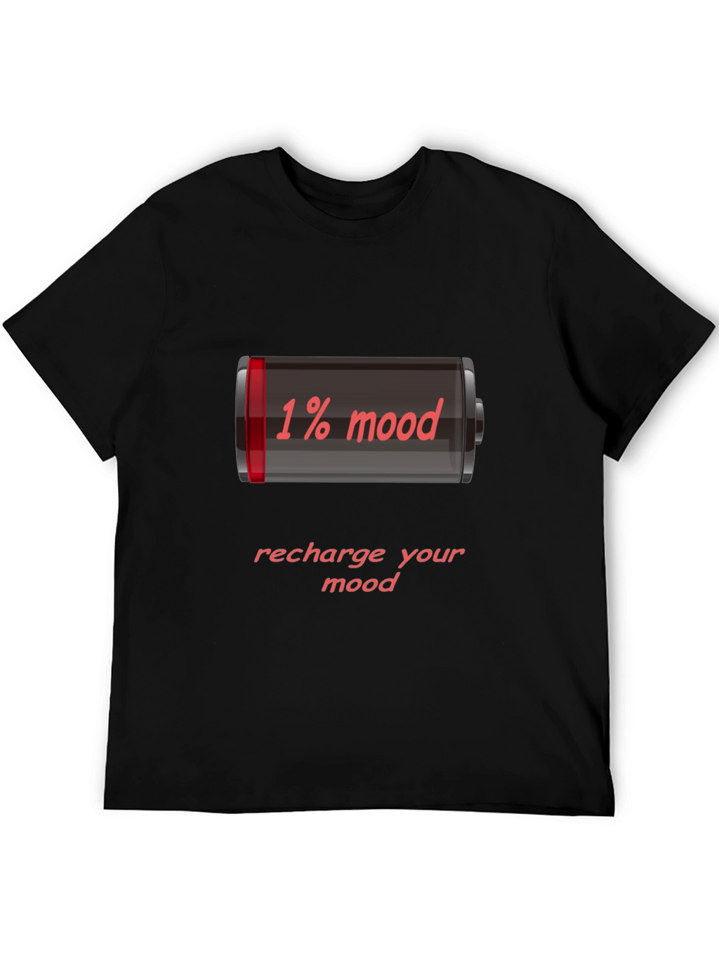 1% Mood Recharge Tee - Funny Graphic T-Shirt
