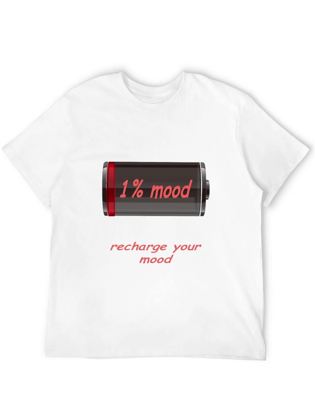 1% Mood Recharge Tee - Funny Graphic T-Shirt