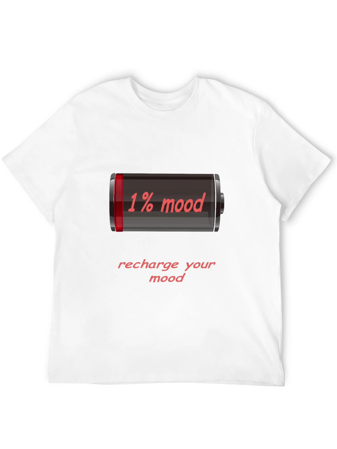 1% Mood Recharge Tee - Funny Graphic T-Shirt