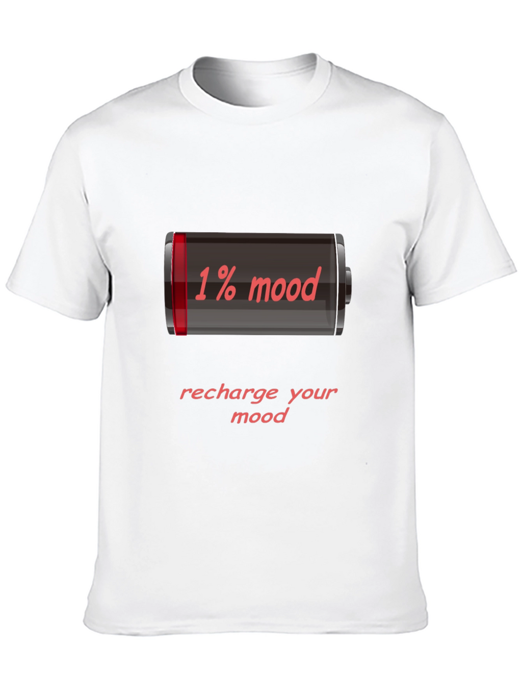 1% Mood Recharge Tee - Funny Graphic T-Shirt