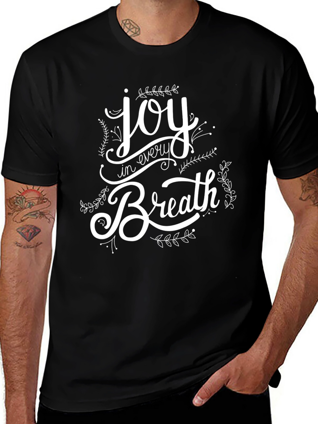Joy in Every Breath Graphic Tee - Black