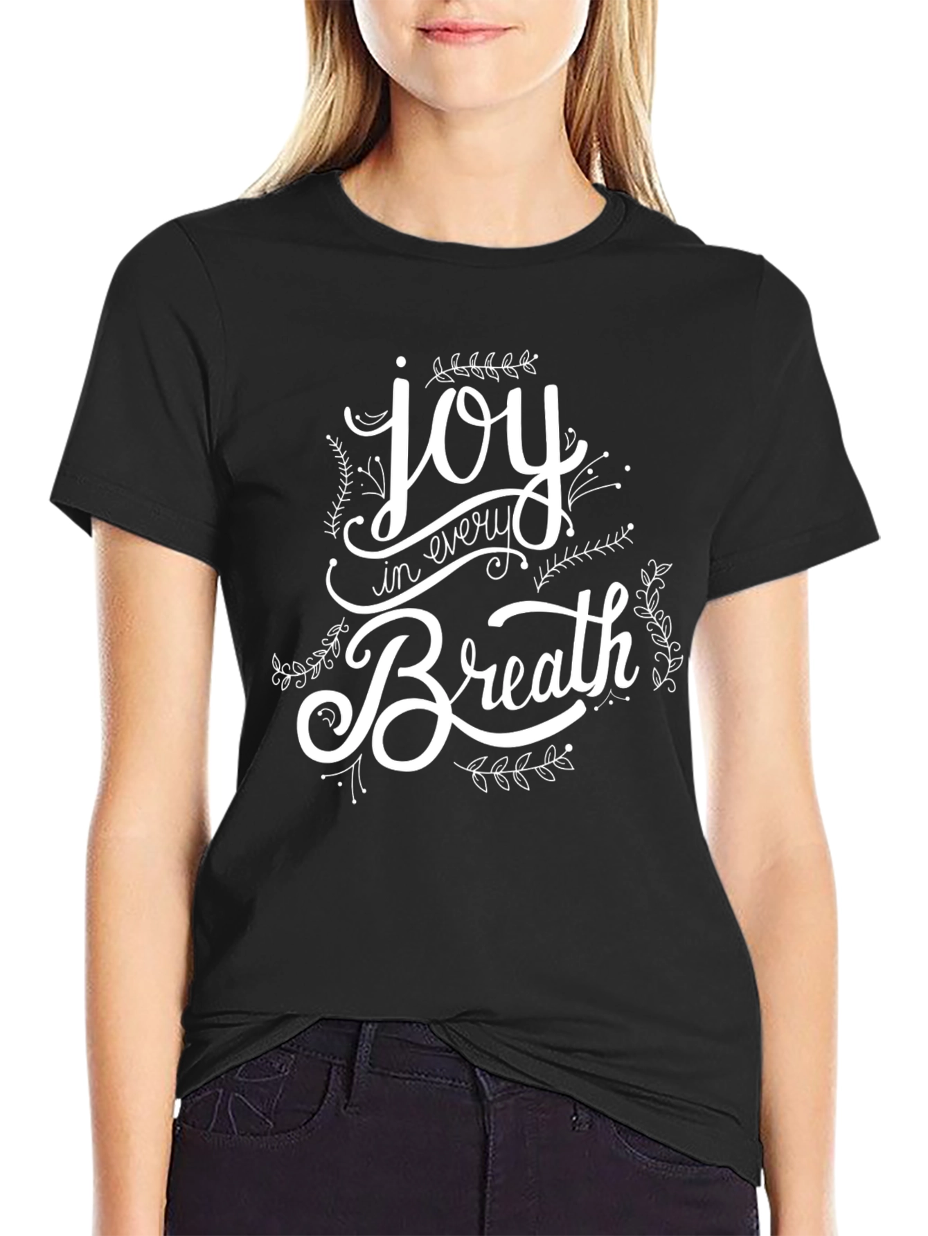 Joy in Every Breath Graphic Tee - Black