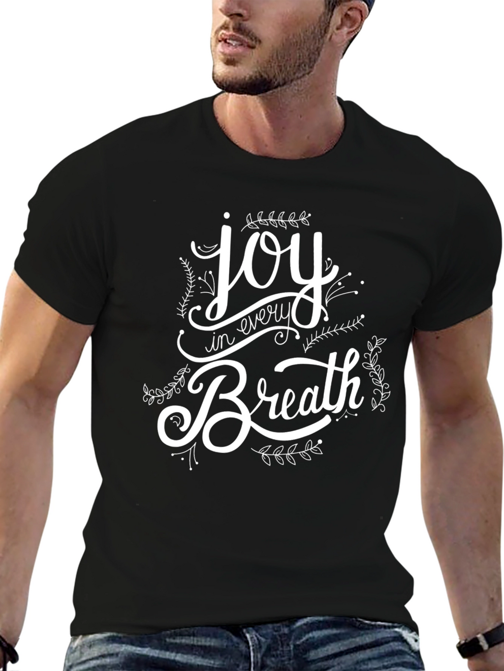 Joy in Every Breath Graphic Tee - Black