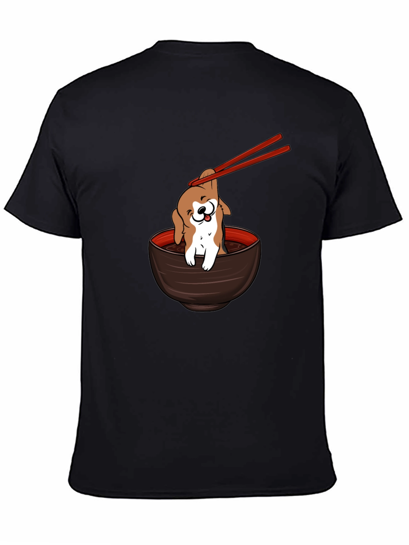 Dog Ramen Bowl T-Shirt - Cute Puppy Noodles Tee