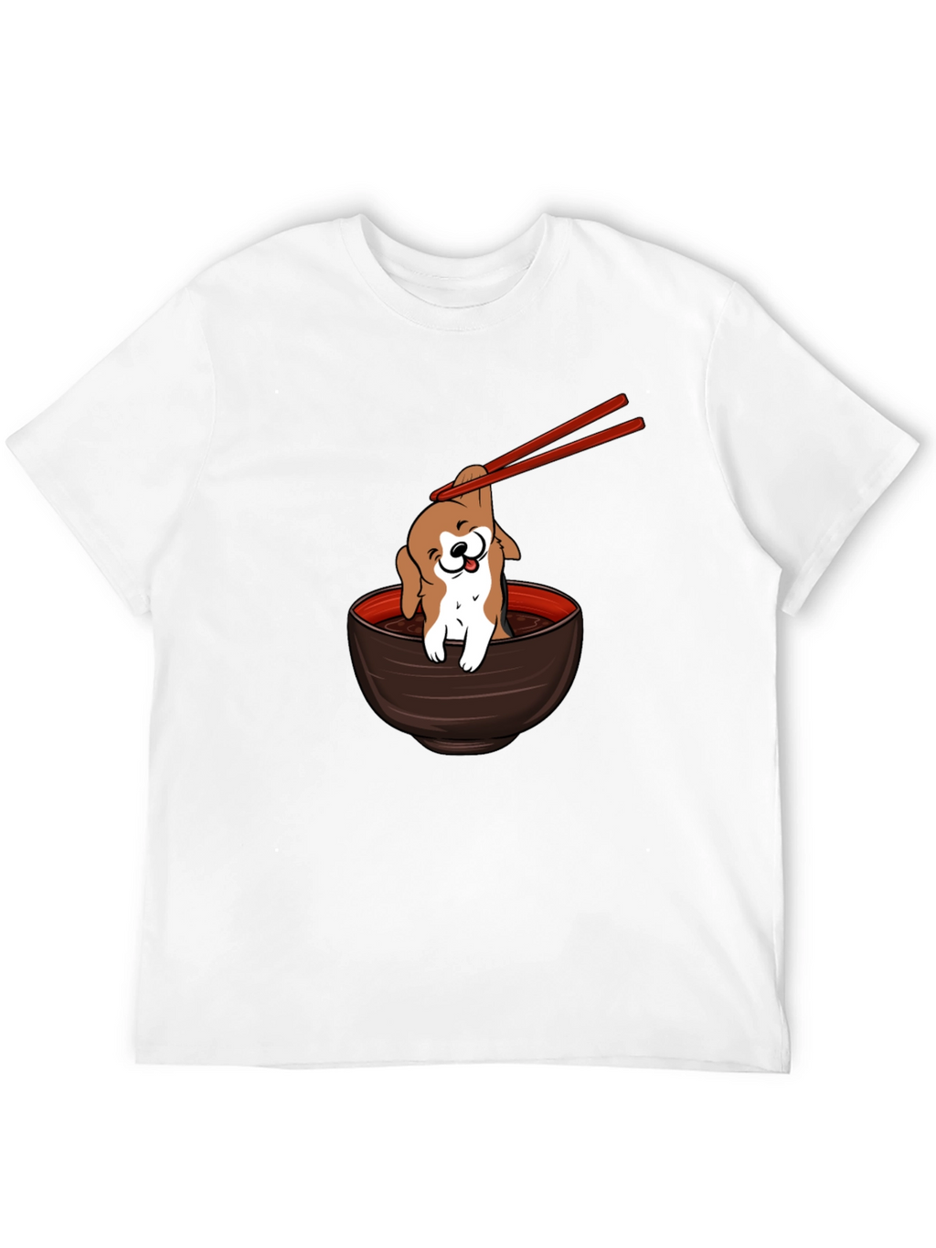 Dog Ramen Bowl T-Shirt - Cute Puppy Noodles Tee