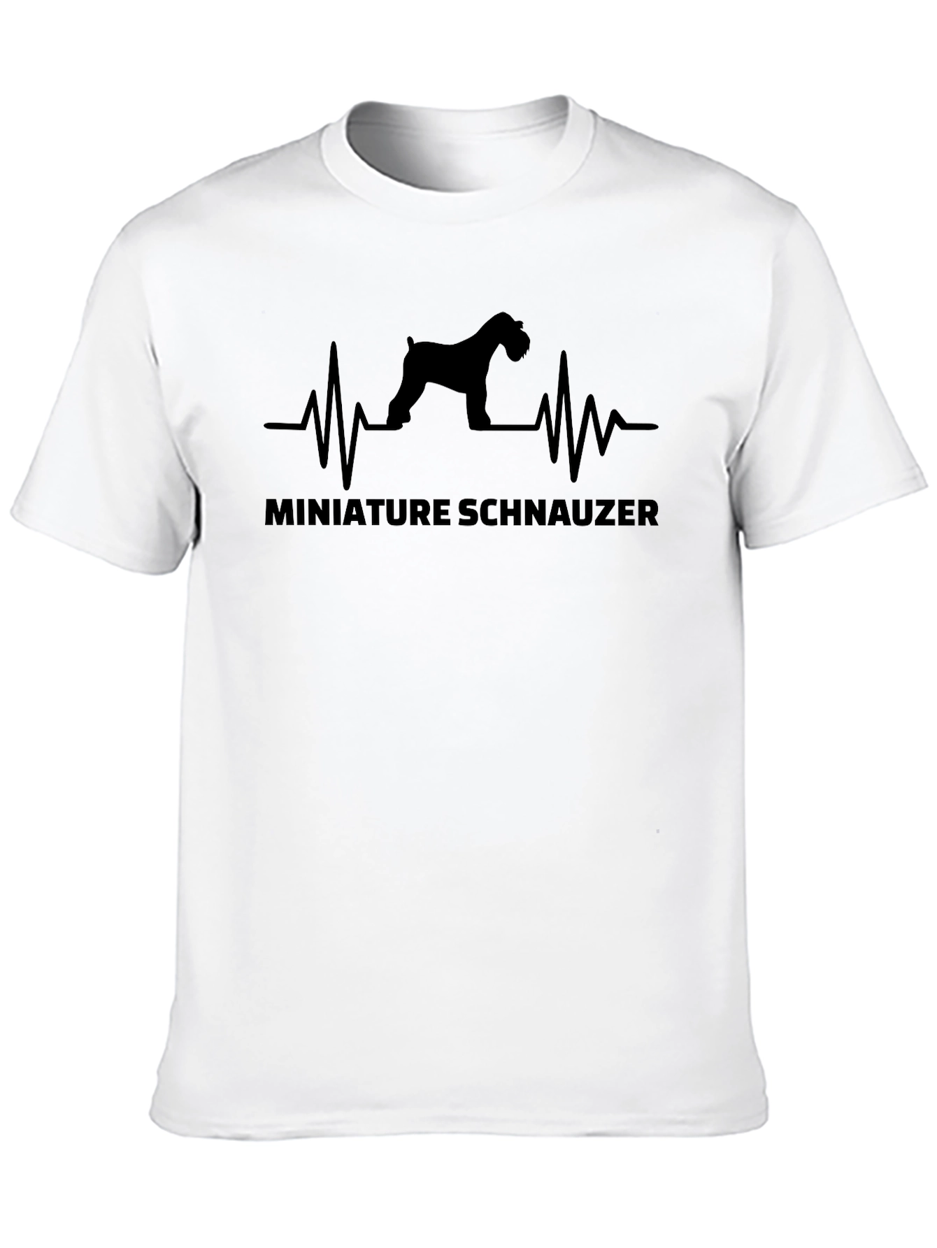 Miniature Schnauzer Heartbeat Graphic Tee