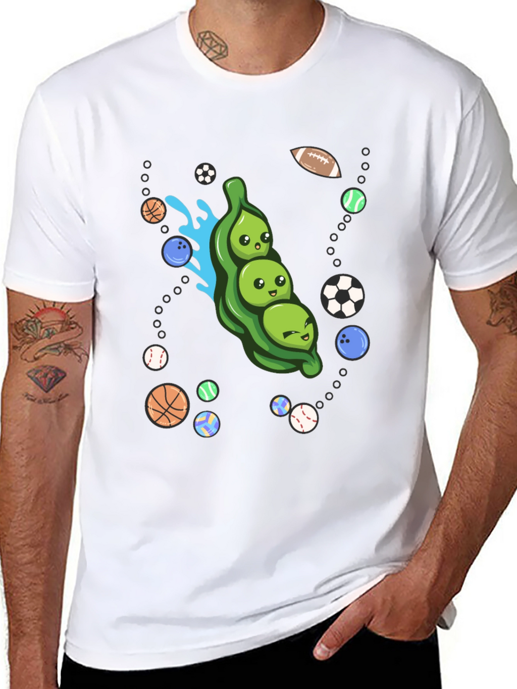 Funny Peas in a Pod Sports T-Shirt