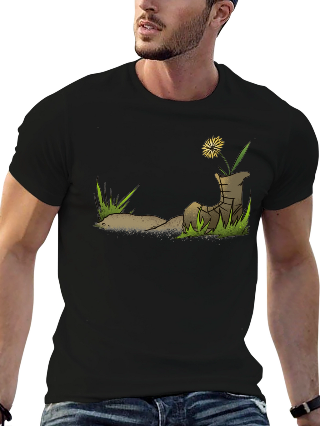 Dandelion Boot T-Shirt - Nature Graphic Tee