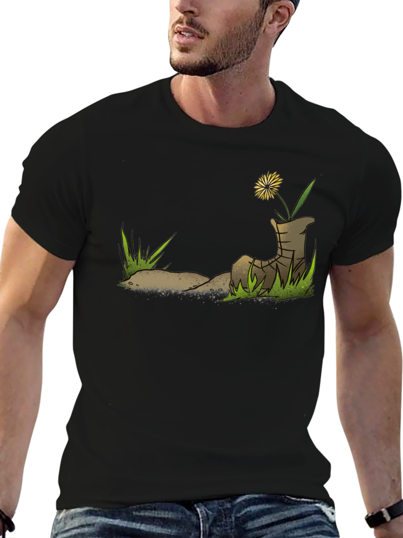 Dandelion Boot T-Shirt - Nature Graphic Tee