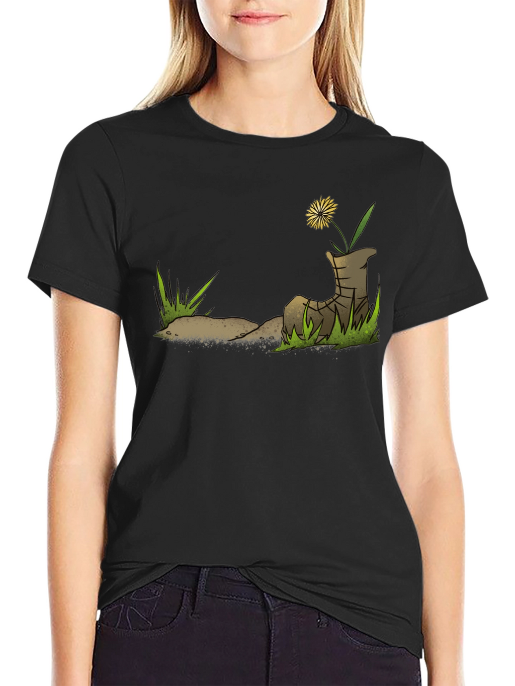 Dandelion Boot T-Shirt - Nature Graphic Tee