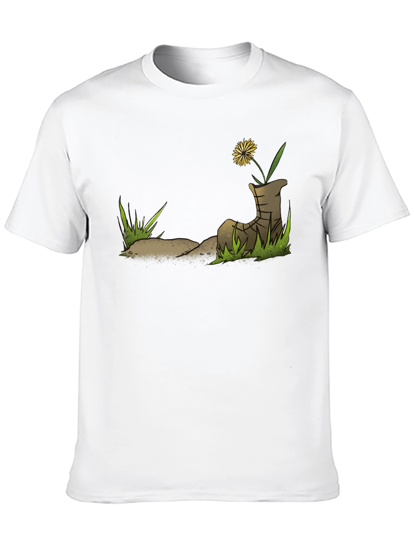 Dandelion Boot T-Shirt - Nature Graphic Tee