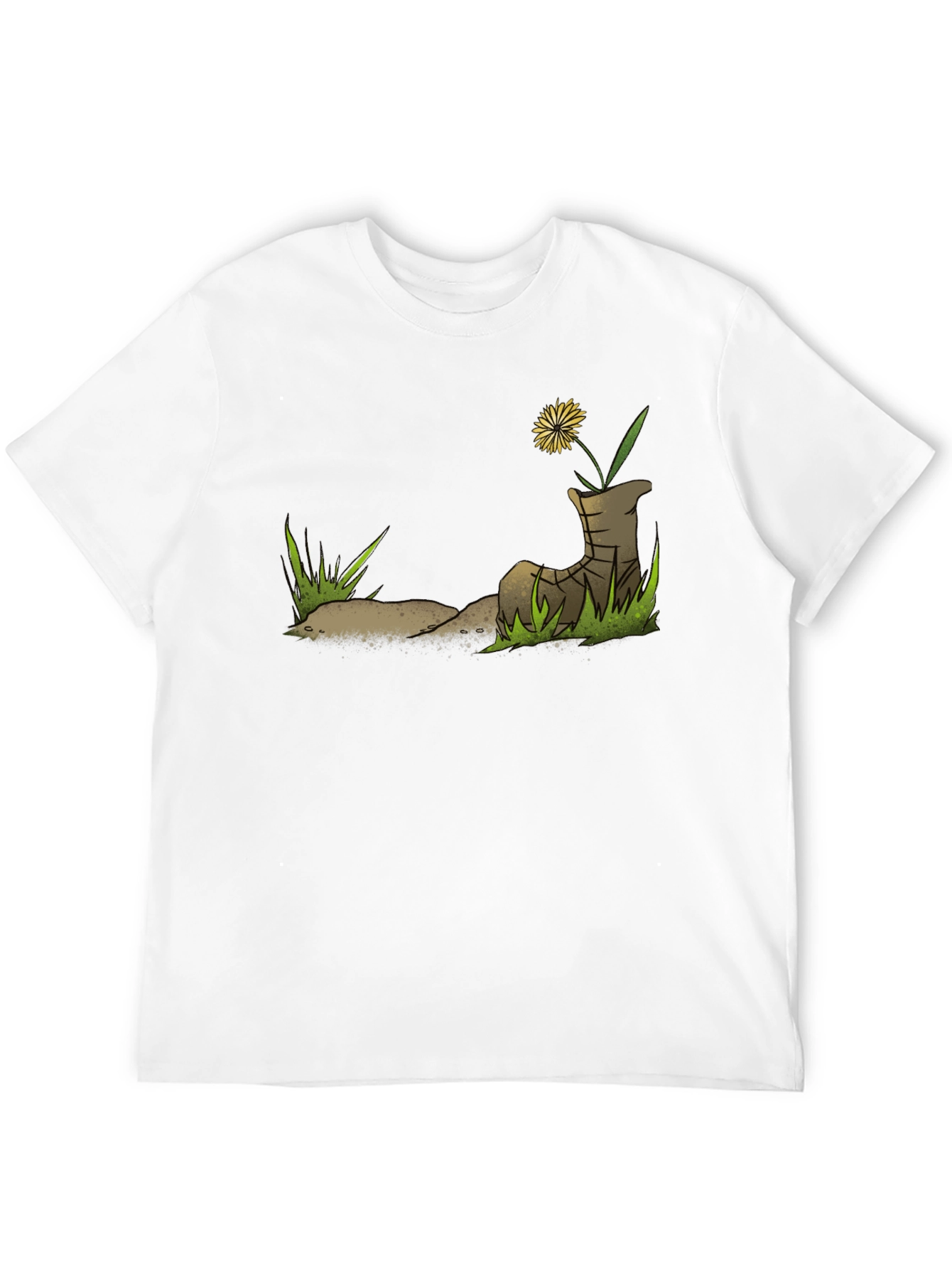 Dandelion Boot T-Shirt - Nature Graphic Tee