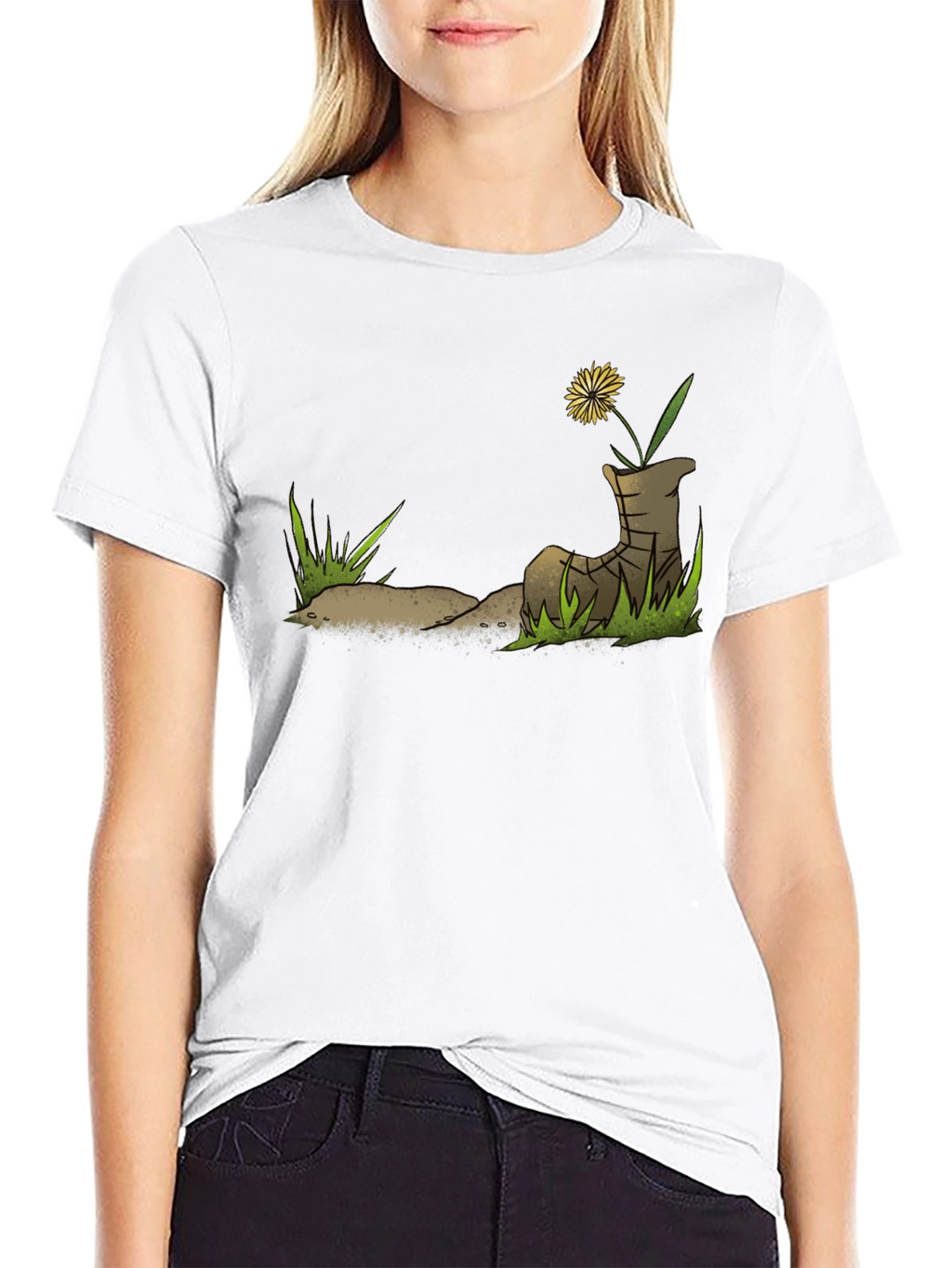 Dandelion Boot T-Shirt - Nature Graphic Tee