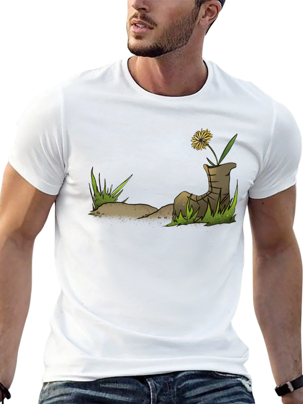 Dandelion Boot T-Shirt - Nature Graphic Tee