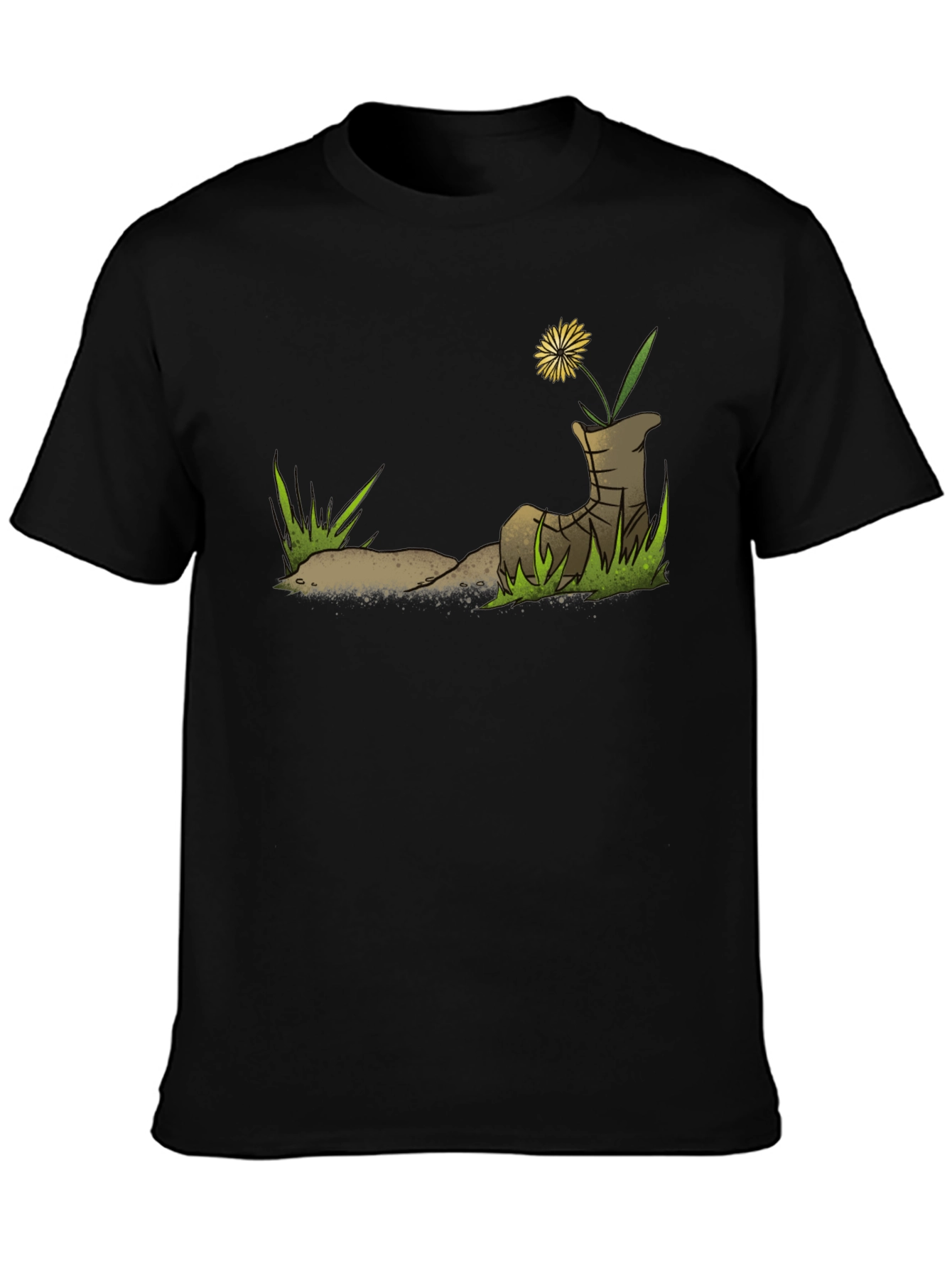 Dandelion Boot T-Shirt - Nature Graphic Tee