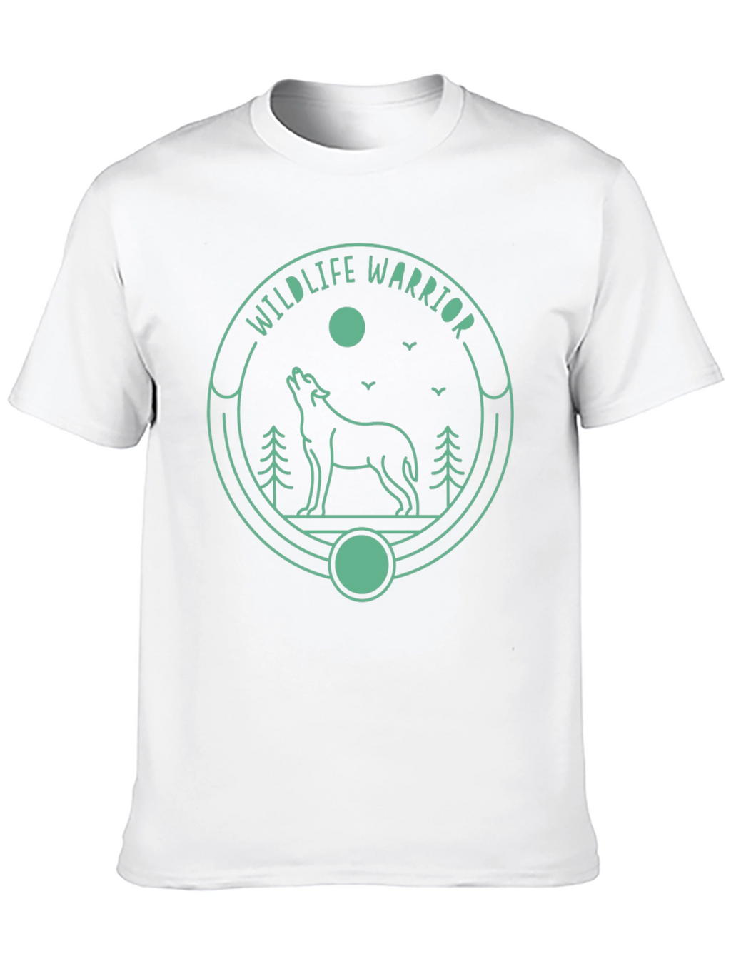 Wildlife Warrior Graphic Tee - Black Cotton T-Shirt