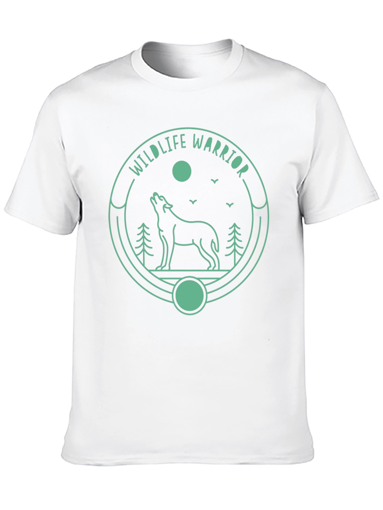 Wildlife Warrior Graphic Tee - Black Cotton T-Shirt