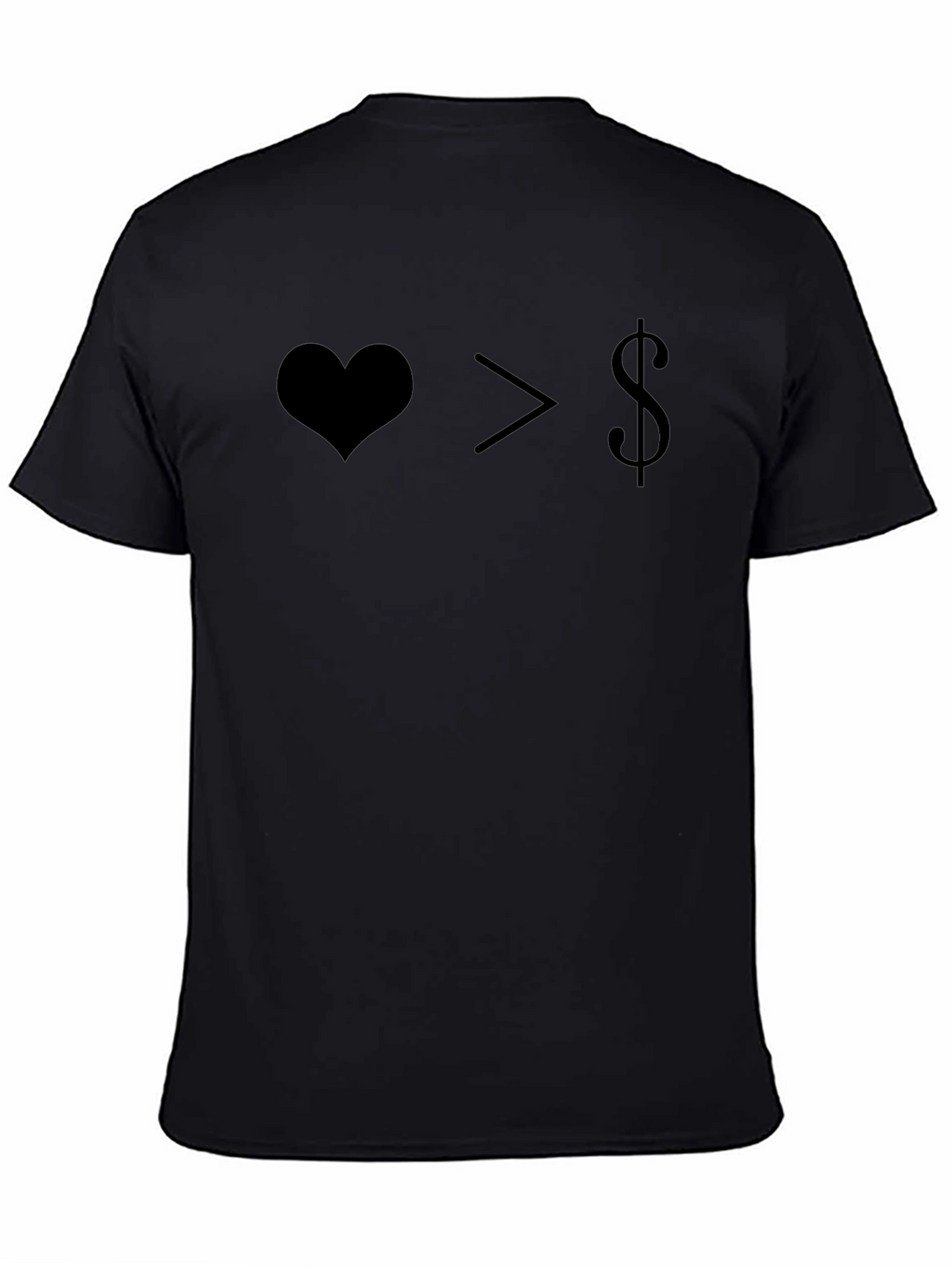 Love Over Money Graphic Tee - Black